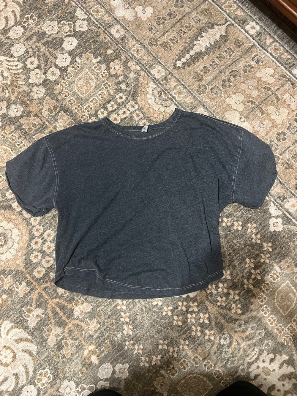 Short-Sleeve Crewneck Crop Top